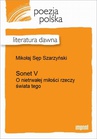 ebook Sonet V - Mikołaj Sęp Szarzyński