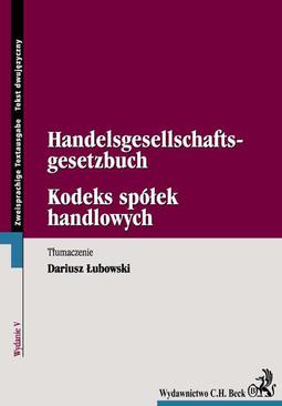 ebook Kodeks spółek handlowych. Handelsgesellschaftsgesetzbuch