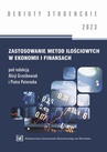 ebook Zastosowanie metod ilościowych w ekonomii i finansach 2023 [DEBIUTY STUDENCKIE] - 
