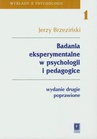 ebook Badania eksperymentalne w psychologii i pedagogice - Jerzy Brzeziński
