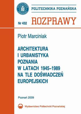 ebook Architektura i urbanistyka Poznania w latach 1945-1989 na tle doświadczeń europejskich