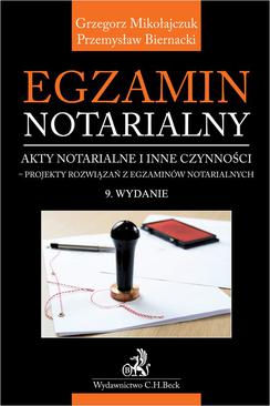 ebook Egzamin notarialny 2023. Akty notarialne i inne czynności - projekty rozwiązań z egzaminów notarialnych