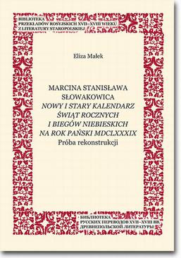 ebook Marcina Stanisława Słowakowica Nowy i stary kalendarz świąt rocznych i biegów niebieskich na rok pański MDCLXXXIX