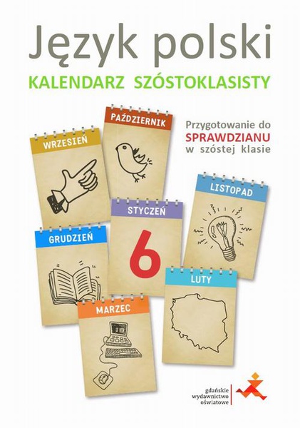 Okładka:Język polski. Kalendarz szóstoklasisty 