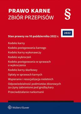 ebook Prawo karne. Zbiór przepisów wyd.65 Stan prawny na 10 października 2022 r.