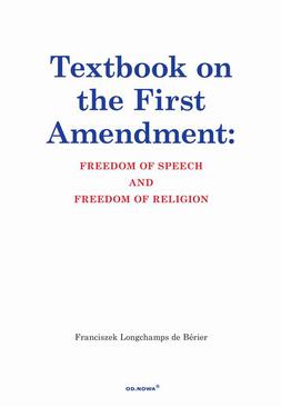 ebook Textbook on the First Amendment Freedom of Speech and Freedom of religion