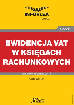 ebook Ewidencja VAT w księgach rachunkowych