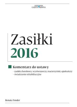 ebook Zasiłki 2016