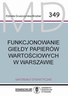 ebook Funkcjonowanie Giełdy Papierów Wartościowych w Warszawie - Elżbieta Gruszczyńska-Brożbar