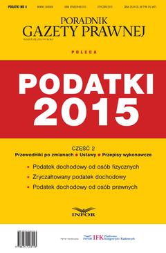 ebook PODATKI NR 8 - PODATKI 2015 cz. IV wydanie internetowe