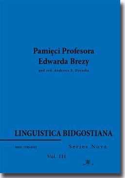 ebook Linguistica Bidgostiana. Series nova. Vol. 3. Pamięci Profesora Edwarda Brezy