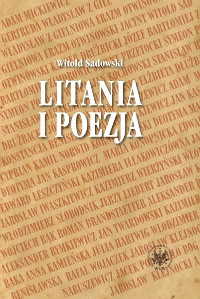 Okładka:Litania i poezja. Na materiale literatury polskiej od XI do XXI wieku 