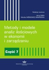 ebook Metody i modele analiz ilościowych w ekonomii i zarządzaniu. Część 7 - 
