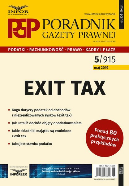 Okładka:Exit tax 