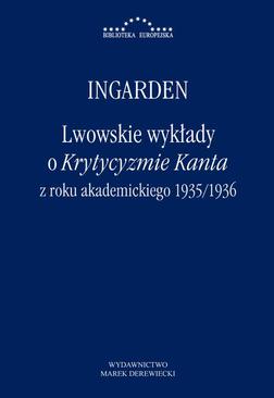 ebook Lwowskie wykłady o Krytycyzmie Kanta z roku akademickiego 1935/1936