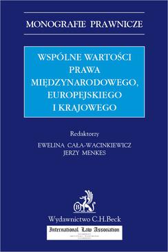 ebook Wspólne wartości prawa międzynarodowego europejskiego i krajowego