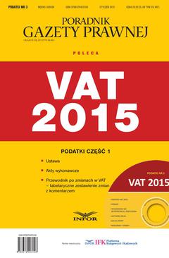 ebook PODATKI NR 3 - VAT 2015 cz. I wydanie internetowe