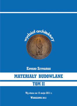 ebook Materiały budowlane Tom II