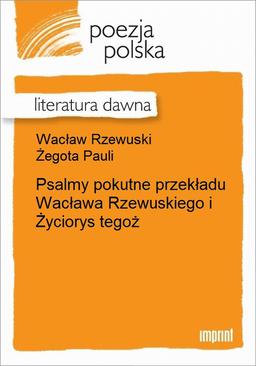 ebook Psalmy pokutne przekładu Wacława Rzewuskiego