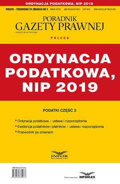 ebook Ordynacja podatkowa, NIP 2019 Podatki cz.3